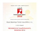 Stali jsme se Progresivním zaměstnavatelem regionu 2016